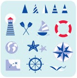 Graphismes bleus nautiques et de marin illustration libre de droits Graphismes bleus nautiques et de marin illustration libre de droits