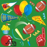 Graphismes de clipart (images graphiques) de réception du football illustration stock Graphismes de clipart (images graphiques) de réception du football illustration stock