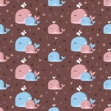 Grappig eenvoudig walvissenpatroon stock illustratie Grappig eenvoudig walvissenpatroon stock illustratie