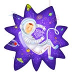Grappige die astronaut in ruimtepak in gewichtloosheid van sterrenillustratie wordt gemaakt stock illustratie Grappige die astronaut in ruimtepak in gewichtloosheid van sterrenillustratie wordt gemaakt stock illustratie