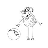 grappige geitlouis het spelen bal vector illustratie grappige geitlouis het spelen bal vector illustratie