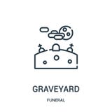 graveyard icon vector from funeral collection. Thin line graveyard outline icon vector illustration. Linear symbol for use on web stock illustration graveyard icon vector from funeral collection. Thin line graveyard outline icon vector illustration. Linear symbol for use on web stock illustration