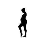 Gravid kvinna kontur royaltyfri illustrationer Gravid kvinna kontur royaltyfri illustrationer