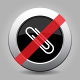 Gray chrome button - no paper clip vector illustration Gray chrome button - no paper clip vector illustration