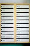 Gray iron mailboxes. Mailboxes in a block of flats royalty free stock photos Gray iron mailboxes. Mailboxes in a block of flats royalty free stock photos