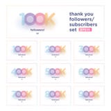 Grazie insieme del seguace con il numero variopinto del fondo e l'ombra molle L'illustrazione per gli amici della rete sociale, u royalty illustrazione gratis Grazie insieme del seguace con il numero variopinto del fondo e l'ombra molle L'illustrazione per gli amici della rete sociale, u royalty illustrazione gratis