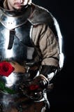 Great Knight Looking At Beautiful Flower Stock Photography Great Knight Looking At Beautiful Flower Stock Photography