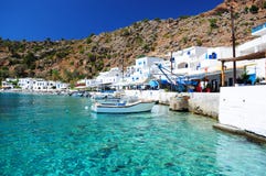 Grecka linii brzegowej wioska Loutro, Crete Obrazy Stock Grecka linii brzegowej wioska Loutro, Crete Obrazy Stock