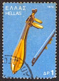 GREECE - CIRCA 1975: A stamp printed in Greece shows a Cretan lyra, circa 1975.