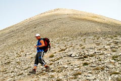 A climber on Olympus mountain stock photos A climber on Olympus mountain stock photos