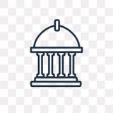 Greece vector icon isolated on transparent background, linear Gr stock illustration Greece vector icon isolated on transparent background, linear Gr stock illustration