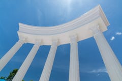 Greek roman column blue sky Stock Photography Greek roman column blue sky Stock Photography