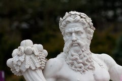 Greek statue with a on his head stock photos Greek statue with a on his head stock photos