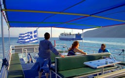 Greek tour boat deck royalty free stock image Greek tour boat deck royalty free stock image