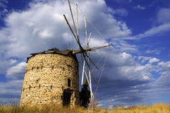 Greek Windmill Stock Image