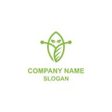 Abstract alien leaf logo. vector illustration Abstract alien leaf logo. vector illustration