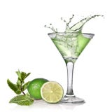 Green Alcohol Cocktail With Splash Stock Images Green Alcohol Cocktail With Splash Stock Images