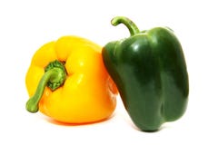 Green And Yellow Pepper Royalty Free Stock Photos