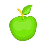 Green Apple Cartoon Isolated Stock Vector - Image: 46875429