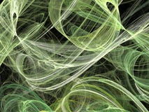 Green chaotic fractal with curved lines Stock Photography Green chaotic fractal with curved lines Stock Photography
