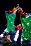 Mint green juice with raspberries and currants royalty free stock image Mint green juice with raspberries and currants royalty free stock image