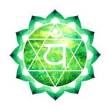 Green color of chakra symbol heart concept, flower floral. Watercolor painting hand drawn icon logo, illustration design sign Stock Illustration Green color of chakra symbol heart concept, flower floral. Watercolor painting hand drawn icon logo, illustration design sign Stock Illustration