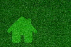 Green, eco friendly house, real estate concept. royalty free stock photography Green, eco friendly house, real estate concept. royalty free stock photography