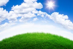 Green grass hill Royalty Free Stock Images Green grass hill Royalty Free Stock Images