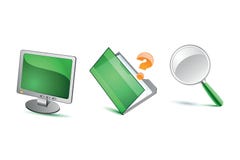 Green icons stock illustration Green icons stock illustration