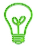 Green Light Bulb Royalty Free Stock Photos