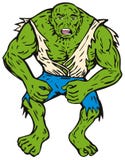 green man muscles διανυσματική απεικόνιση green man muscles διανυσματική απεικόνιση