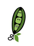 Green pod with cute peas. Stock Photography Green pod with cute peas. Stock Photography