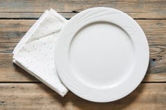 green polka dot towel and empty white plate. Top view with copy royalty free stock photos green polka dot towel and empty white plate. Top view with copy royalty free stock photos