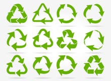 Green recycle arrow icons