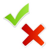 Green Tick Mark And Red Cross Royalty Free Stock Photos Green Tick Mark And Red Cross Royalty Free Stock Photos