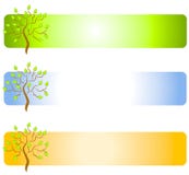 Green Tree Web Page Logos Royalty Free Stock Photo