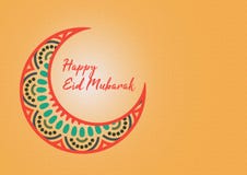Greeting Card Happy Eid Mubarak With Gradient Style, Islamic Ornament Background and Crescent Islamic Pattern stock illustration Greeting Card Happy Eid Mubarak With Gradient Style, Islamic Ornament Background and Crescent Islamic Pattern stock illustration