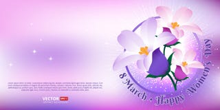 Greeting card with 8 March. Happy international women`s day. stock illustration Greeting card with 8 March. Happy international women`s day. stock illustration