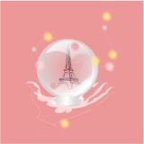 Greeting card about Paris vector illustration Greeting card about Paris vector illustration