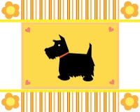 Greeting Card Scottie Dog Royalty Free Stock Images Greeting Card Scottie Dog Royalty Free Stock Images