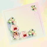 Greeting Floral Card In Pastel Colors With Abstract Flowers Royalty Free Stock Photography Greeting Floral Card In Pastel Colors With Abstract Flowers Royalty Free Stock Photography