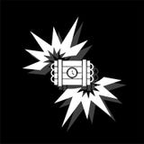 Grelle Ikone Big Bangs flach stock abbildung Grelle Ikone Big Bangs flach stock abbildung