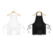 Grembiule in bianco e nero in bianco dettagliato realistico della cucina 3d con l'insieme di legno del modello del modello delle illustrazione di stock Grembiule in bianco e nero in bianco dettagliato realistico della cucina 3d con l'insieme di legno del modello del modello delle illustrazione di stock