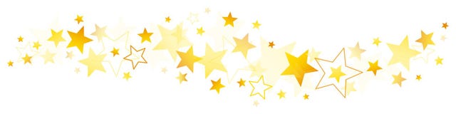 Grens Verschillende Gouden en Gele Sterren vector illustratie Grens Verschillende Gouden en Gele Sterren vector illustratie
