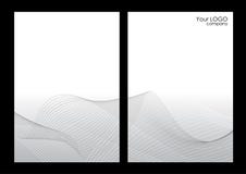 Grey abstract background, front and back