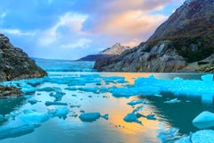 Grey Glacier Patagonia, Chile, sydligt Patagonian isfält, Cor Arkivbilder Grey Glacier Patagonia, Chile, sydligt Patagonian isfält, Cor Arkivbilder