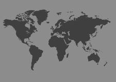 Grey map of the world
