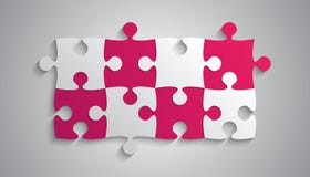 Grey Piece Puzzle Rectangle Banner rose Puzzle Illustration Stock Grey Piece Puzzle Rectangle Banner rose Puzzle Illustration Stock