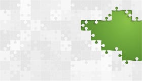 Grey Puzzles Pieces bianco - puzzle verde di vettore illustrazione di stock Grey Puzzles Pieces bianco - puzzle verde di vettore illustrazione di stock