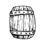 Griffonnage tiré par la main de baril Icône de style de croquis Élément de décoration D'isolement sur le fond blanc Conception pl illustration libre de droits Griffonnage tiré par la main de baril Icône de style de croquis Élément de décoration D'isolement sur le fond blanc Conception pl illustration libre de droits